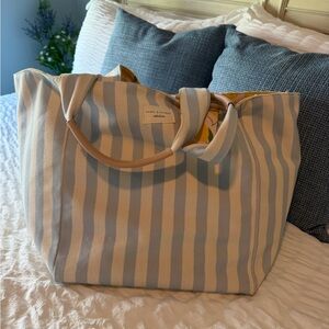 Poppy & Peonies Amalfi Stripe Beach Bound Tote